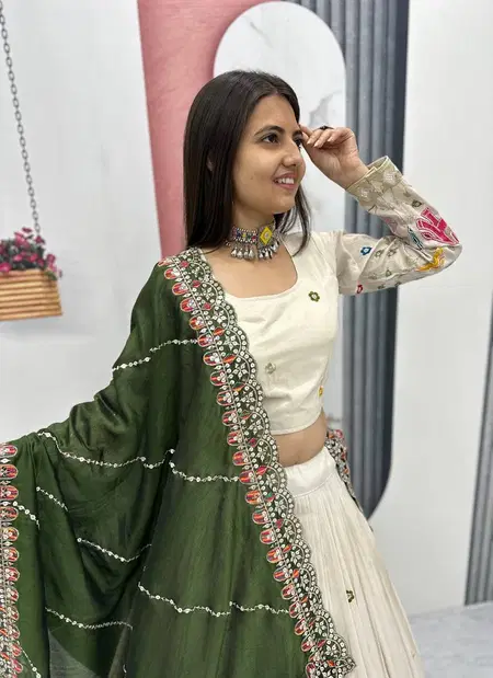 PC 503 Pure Tissue Silk Heavy Thread & Sequence Work Lehenga With Choli Dupatta Wholesalers In Delhi
